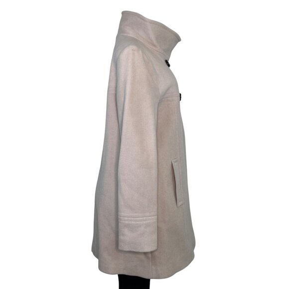 Larry Levine Women's Beige Double-Breasted Turtleneck Coat Sz 12 - New - Picture 2 of 7